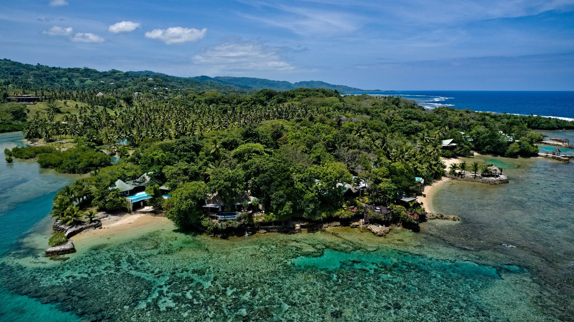 Savasi Island Waterfront Aerial View